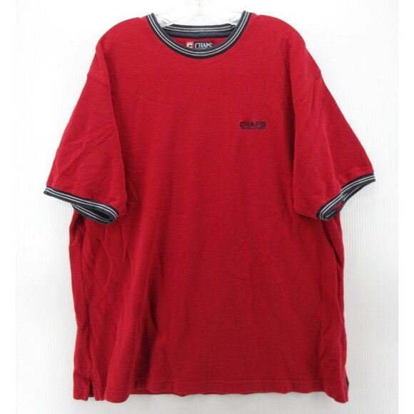 VINTAGE Chaps Ralph Lauren Shirt XXL Pullover Ringer Tee 90s Streetwear - Picture 1 of 10